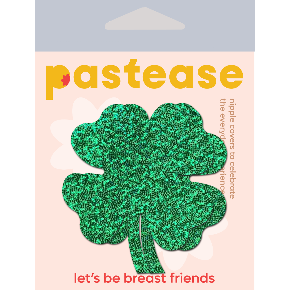 5-Pack: Four Leaf Clover: Glittering Green Shamrocks Nipple Pasties by Pastease® o/s