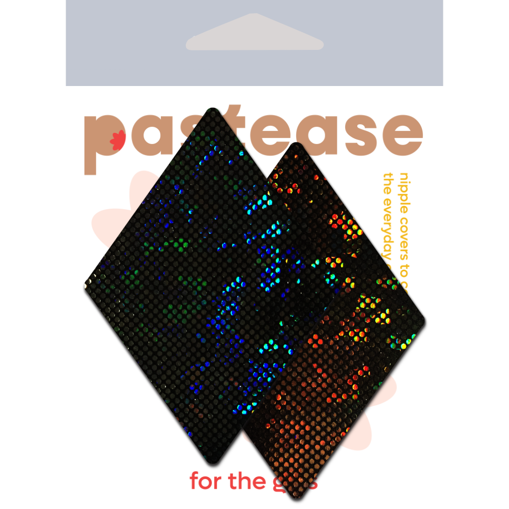 5-Pack: Diamond: Black Shattered Glass Disco Ball Diamonds Nipple Pasties by Pastease® o/s