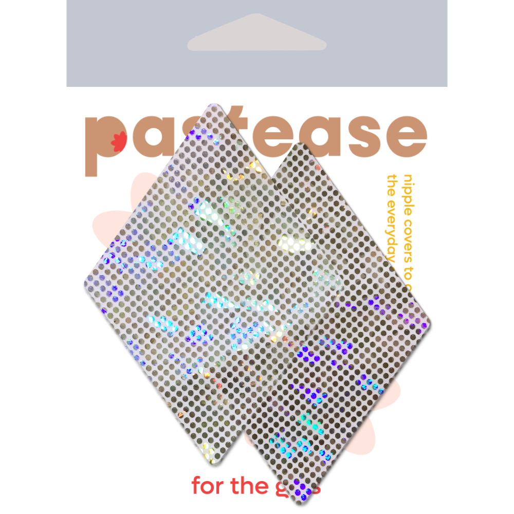 5-Pack: Diamond: White Shattered Glass Disco Ball Diamonds Nipple Pasties by Pastease® o/s