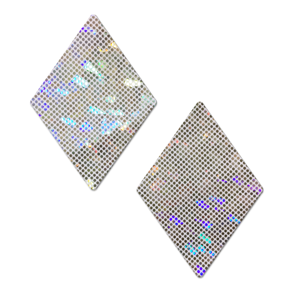 5-Pack: Diamond: White Shattered Glass Disco Ball Diamonds Nipple Pasties by Pastease® o/s