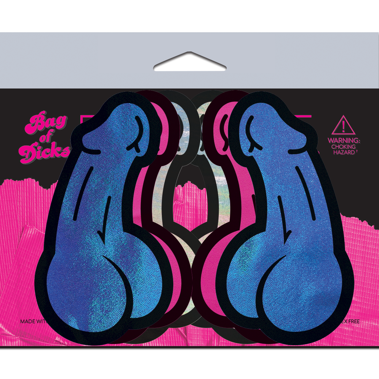 5-Pack: A Bag of Dicks: 3-Pack of Penis Pasties for Nipples & Skin or Whatever by Pastease® o/s