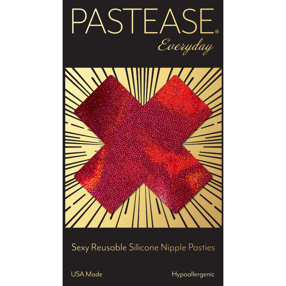 5-Pack: Everyday Reusable: Liquid Red Cross Reusable Nipple Pasties by Pastease® Everyday o/s