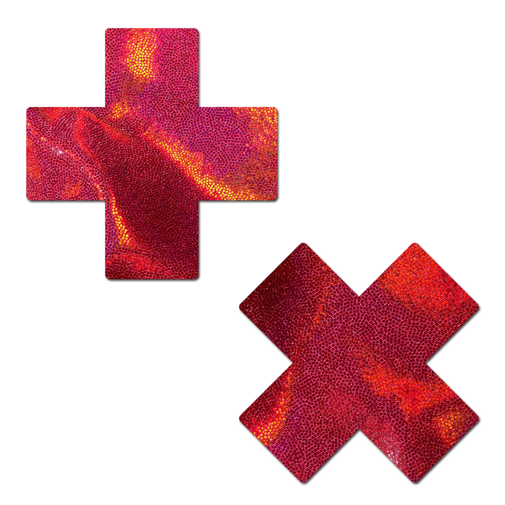 5-Pack: Everyday Reusable: Liquid Red Cross Reusable Nipple Pasties by Pastease® Everyday o/s