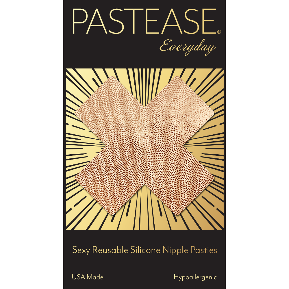 5-Pack: Reusable Pasties: Rose Gold Cross Nipple Covers by Pastease Everyday™ o/s