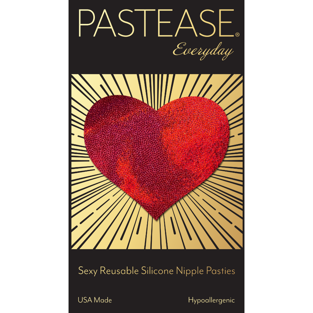 5-Pack: Everyday Reusable: Liquid Red Heart Reusable Nipple Pasties by Pastease® Everyday o/s