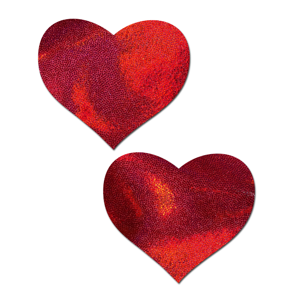 5-Pack: Everyday Reusable: Liquid Red Heart Reusable Nipple Pasties by Pastease® Everyday o/s