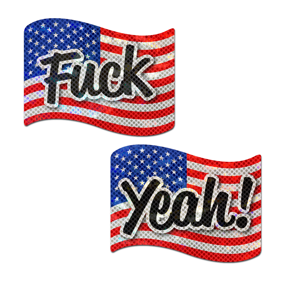 5-Pack: Flag: America 'Fuck Yeah!' USA Stars & Stripes Old Glory Nipple Pasties by Pastease® o/s