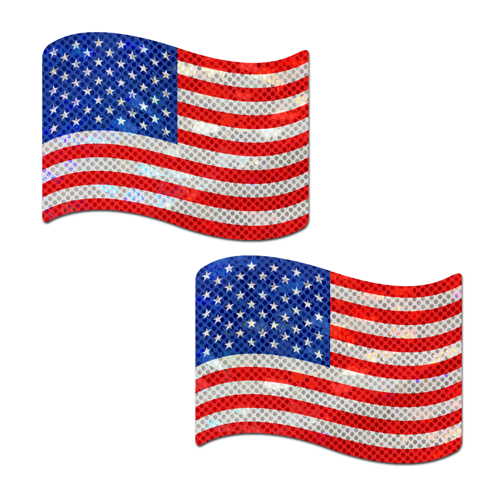 5-Pack: Flag: American USA Stars & Stripes Old Glory Nipple Pasties by Pastease® o/s