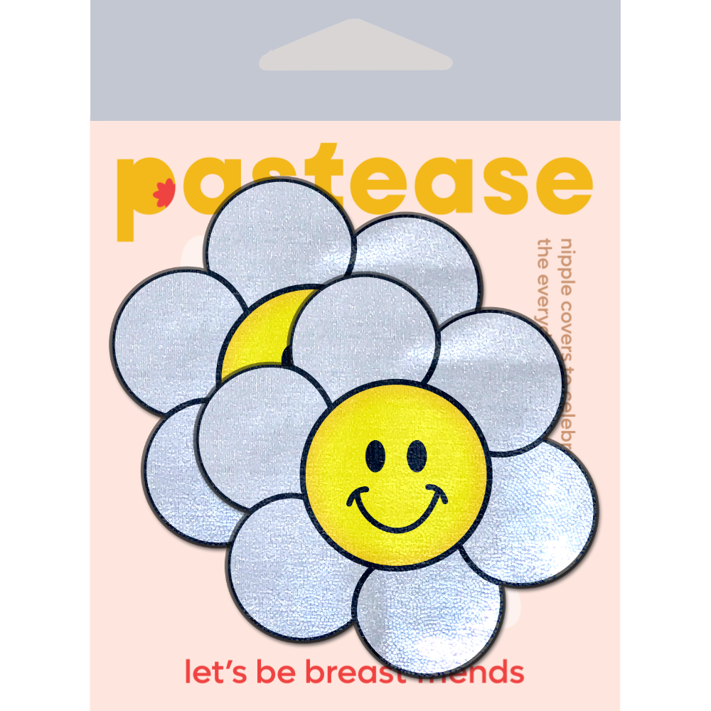 5 Pack: Daisy: Smiling Flower Happy Face Nipple Pasties by Pastease® o/s