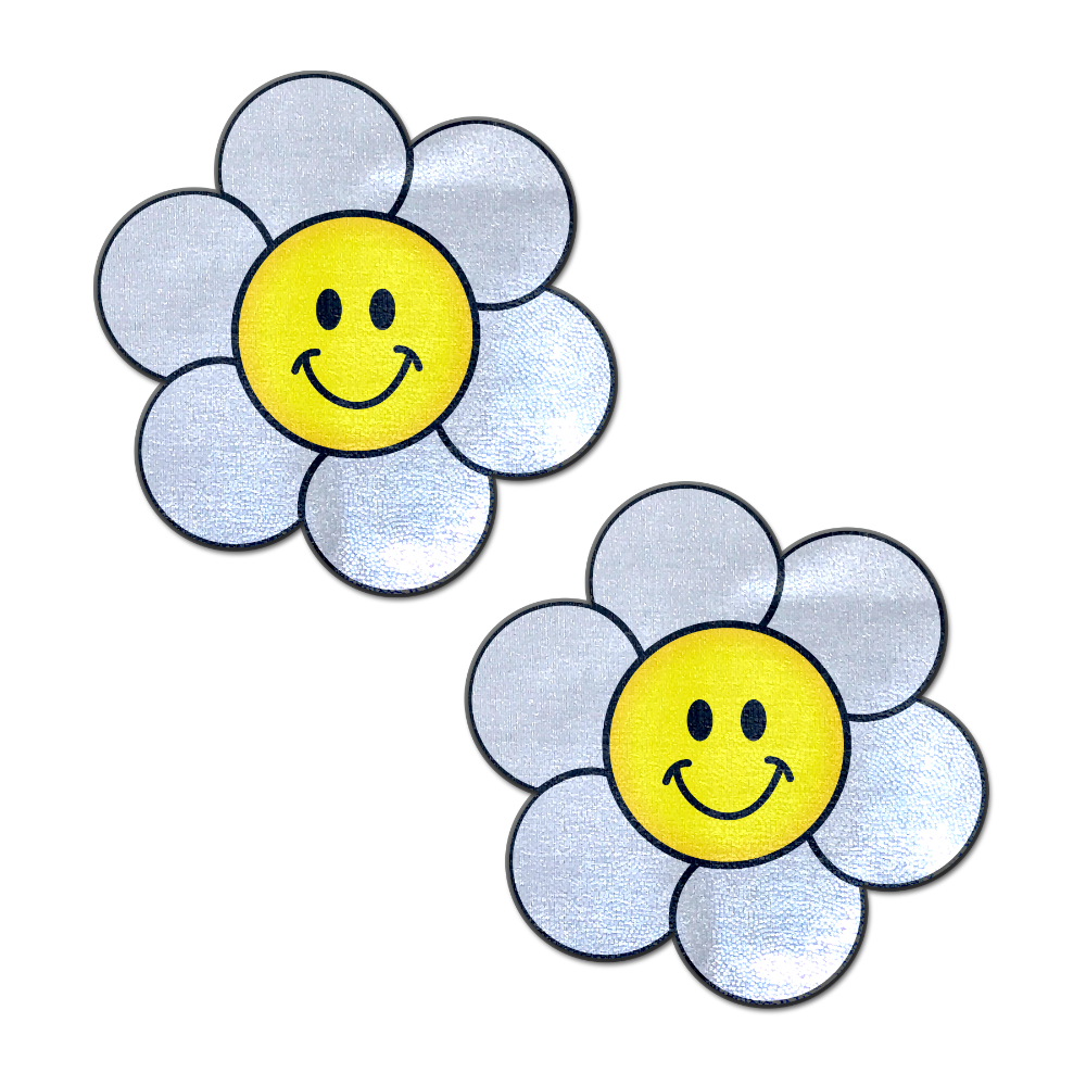5 Pack: Daisy: Smiling Flower Happy Face Nipple Pasties by Pastease® o/s