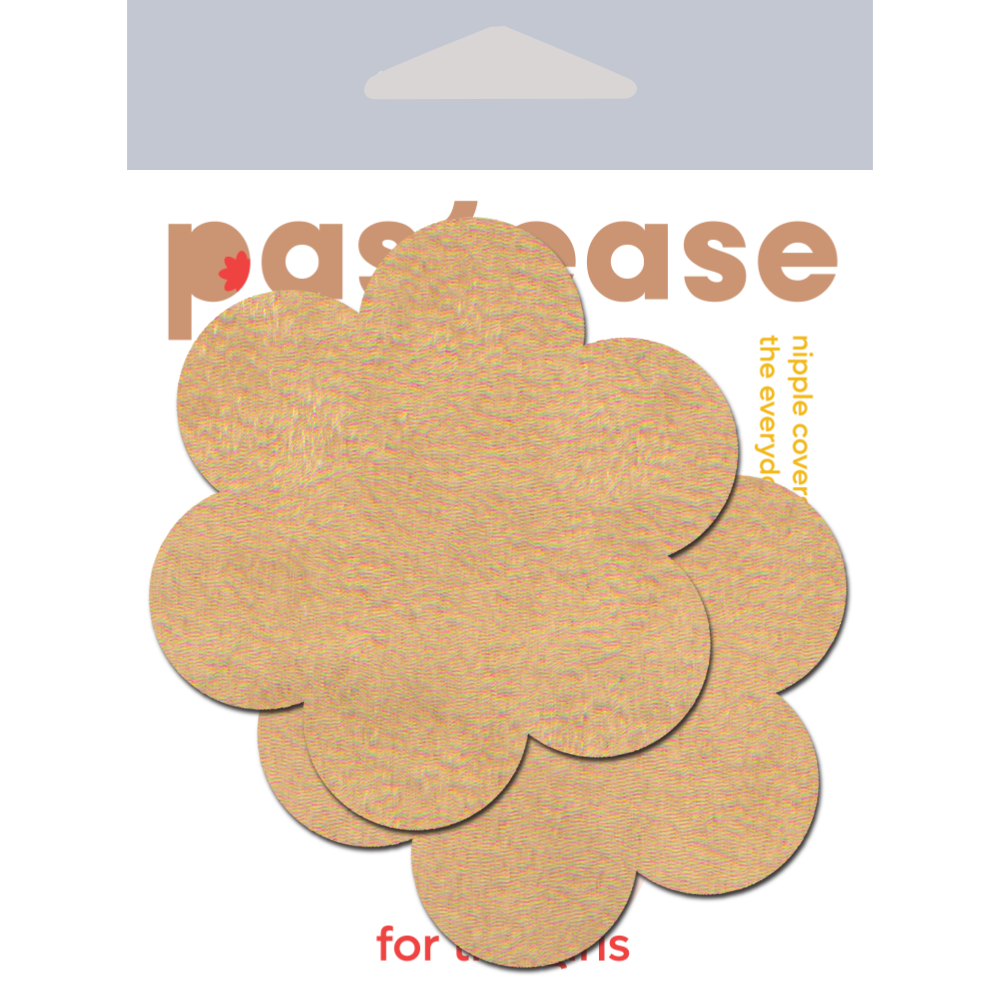 5-Pack: Daisy: Camel Suede Flower Nipple Pasties by PasteaseĀ® o/s