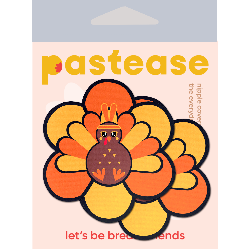 5-Pack: Daisy: Thanksgiving Kawaii Fall Turkey Nipple Pasties by PasteaseĀ® o/s