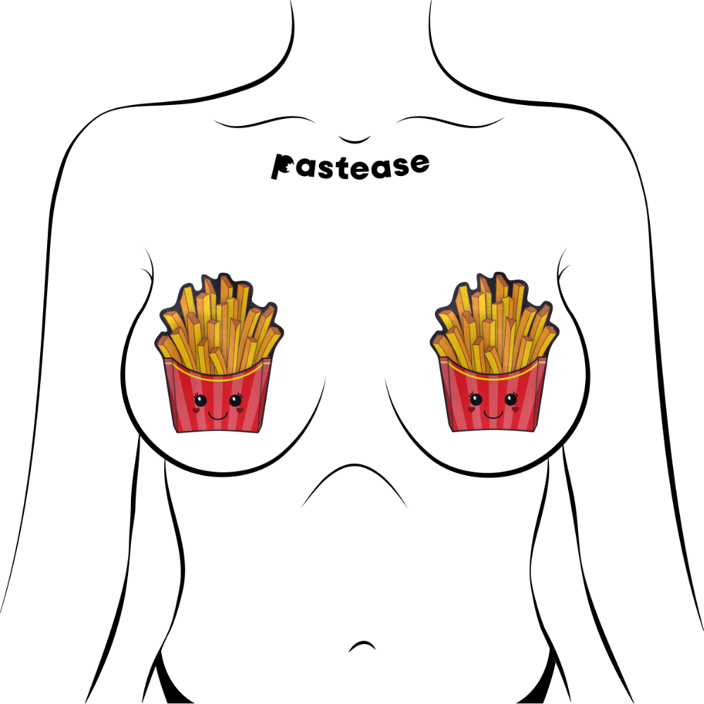 5-Pack: Fry: Happy Kawaii French Fries Nipple Pasties by Pastease® o/s