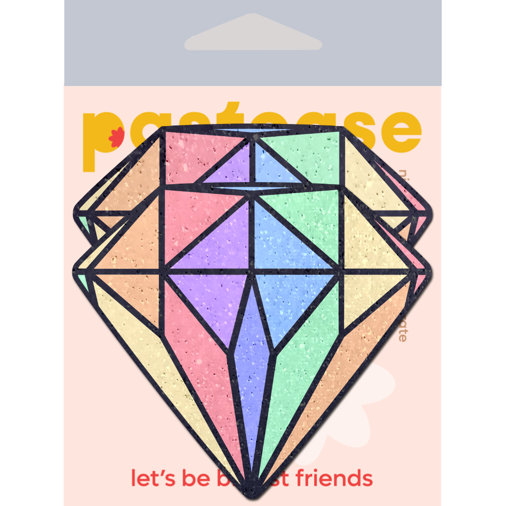 5-Pack: Gem: Pastel Rainbow Diamond Nipple Pasties by Pastease® o/s
