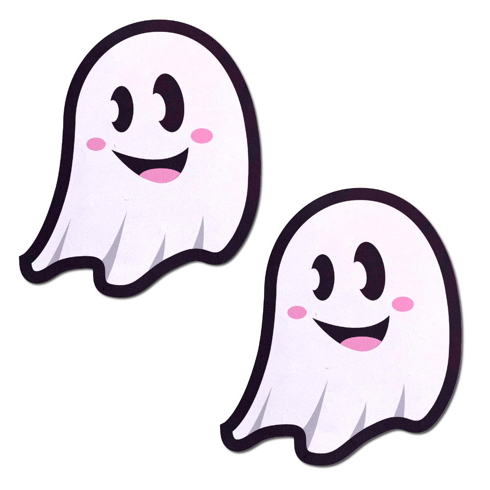 5-Pack: Ghost: Cute White Ghost Nipple Pasties by Pastease® o/s