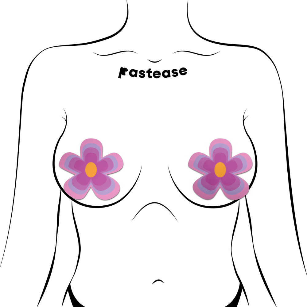 5 Pack: Groovy Flower Pasties in Peaceful Purples by Pastease®