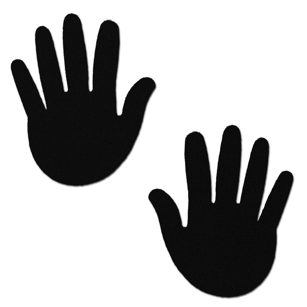 5-Pack: Hands: Black Hands Nipple Pasties by Pastease® o/s