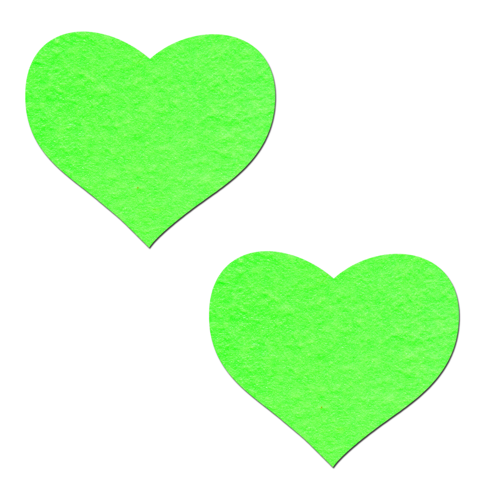 5-Pack: Love: Glow-in-the-Dark Hearts Nipple Pasties by Pastease® o/s