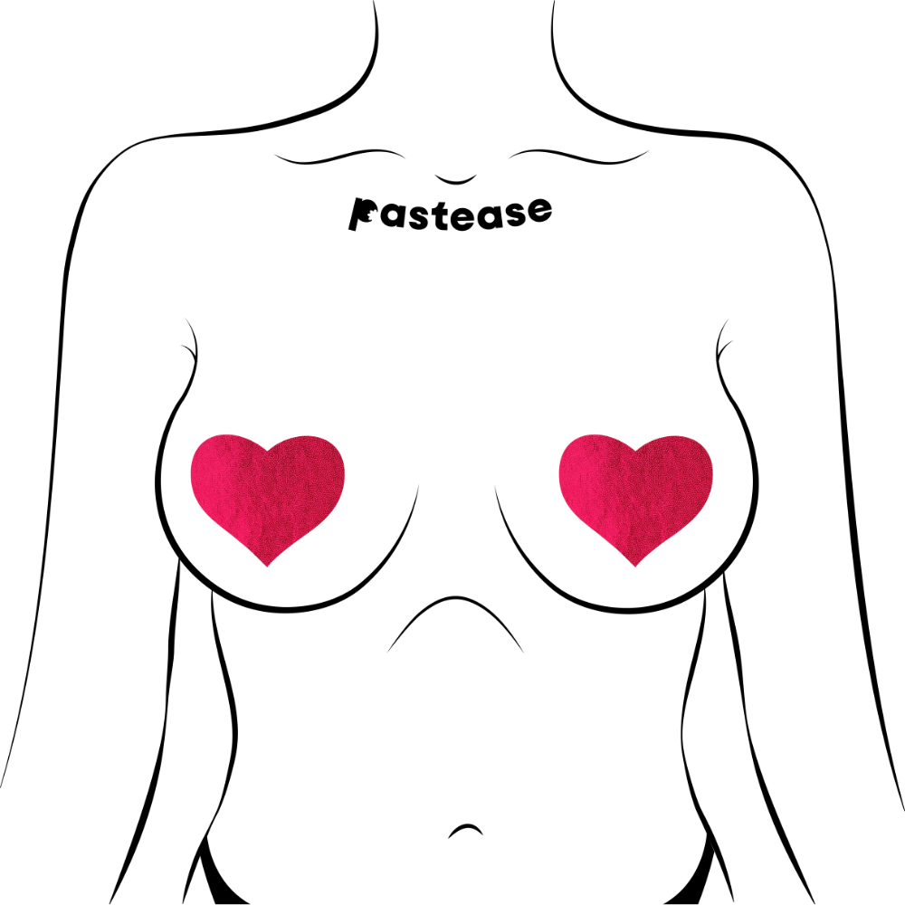 5-Pack: Liquid Red Heart Nipple Pasties by Pastease® o/s