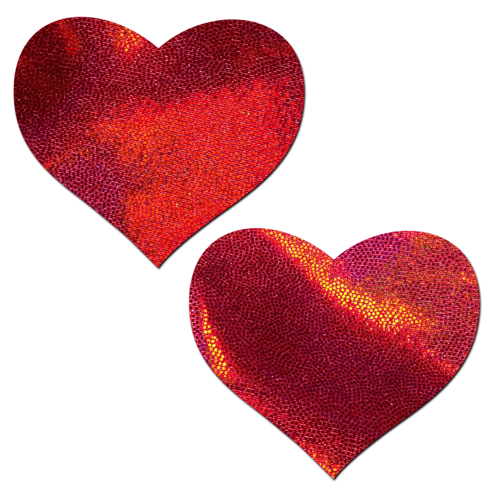 5-Pack: Liquid Red Heart Nipple Pasties by Pastease® o/s