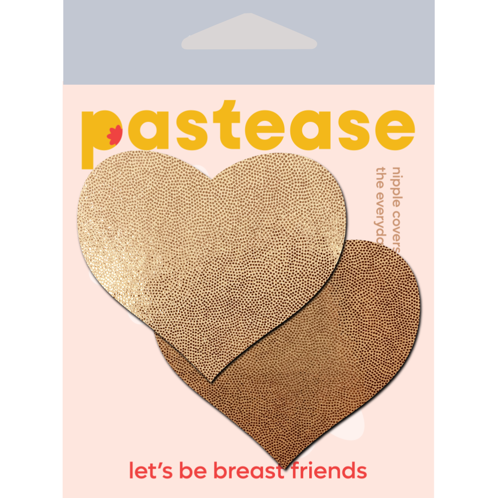 5-Pack: Love: Liquid Rose Gold Heart Nipple Pasties by Pastease® o/s