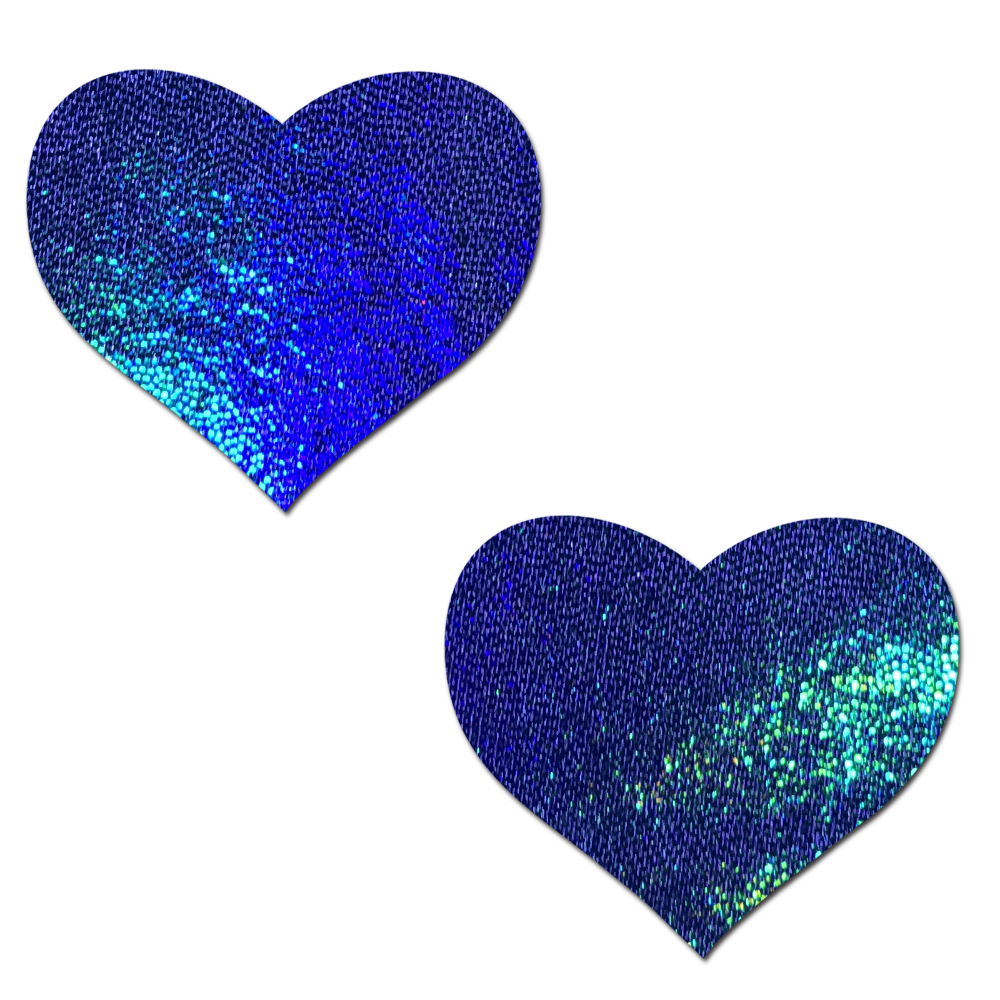 5-Pack: Love: Liquid Blue Spectrum Heart Nipple Pasties by Pastease® o/s