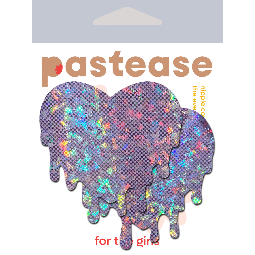 5 Pack: Melty Heart: Shattered Glass Disco Ball Lilac Melty Heart Nipple Pasties by Pastease® o/s