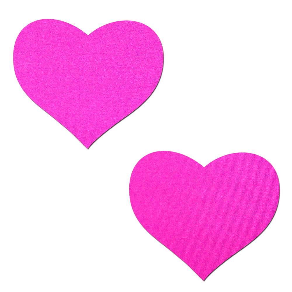 5-Pack: Love: Neon (Blacklight Reactive) Heart Nipple Pasties by Pastease® o/s