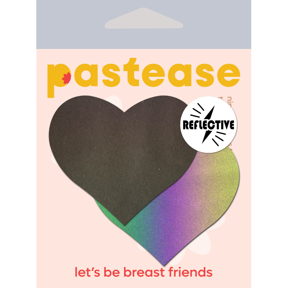 5-Pack: Love: Reflective Rainbow Heart Nipple Pasties by Pastease® o/s