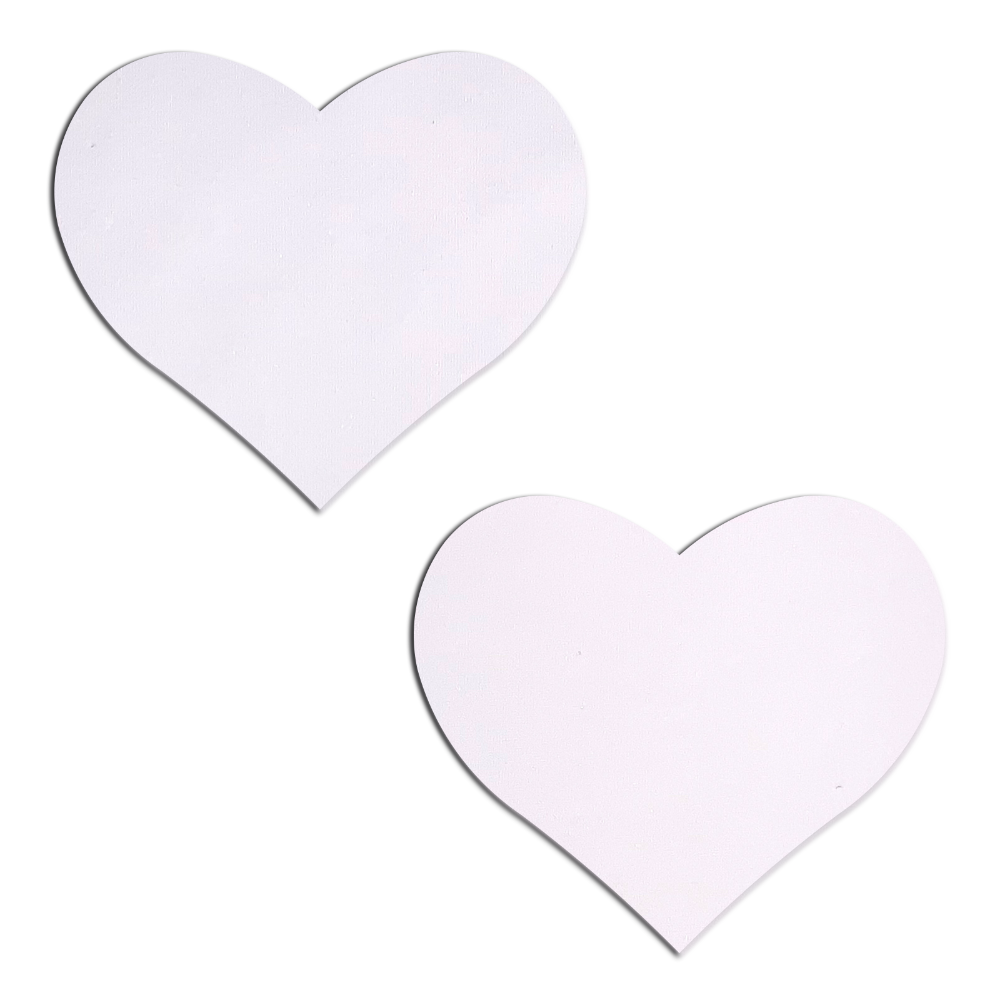 5-Pack: Love: White Heart Nipple Pasties by Pastease® o/s