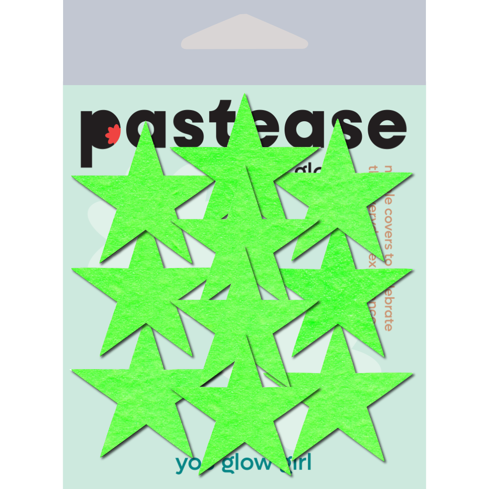 5-Pack: Body Minis: 10 Mini Glow-in-the-Dark Stars Nipple & Body Pasties by Pastease® o/s