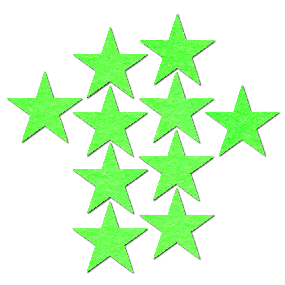 5-Pack: Body Minis: 10 Mini Glow-in-the-Dark Stars Nipple & Body Pasties by Pastease® o/s