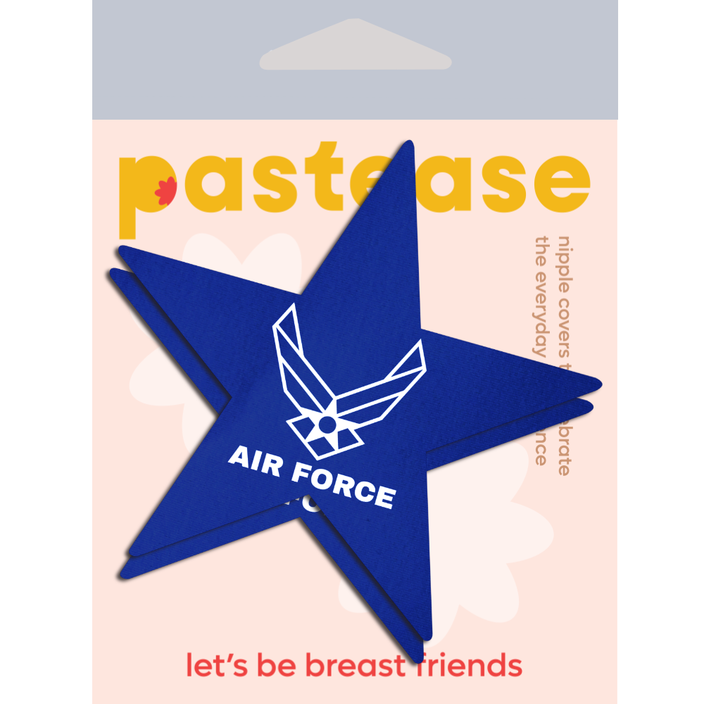 5 Pack: Nautical Star: Military Airforce Insignia White on Blue Nipple Pasties by Pastease®