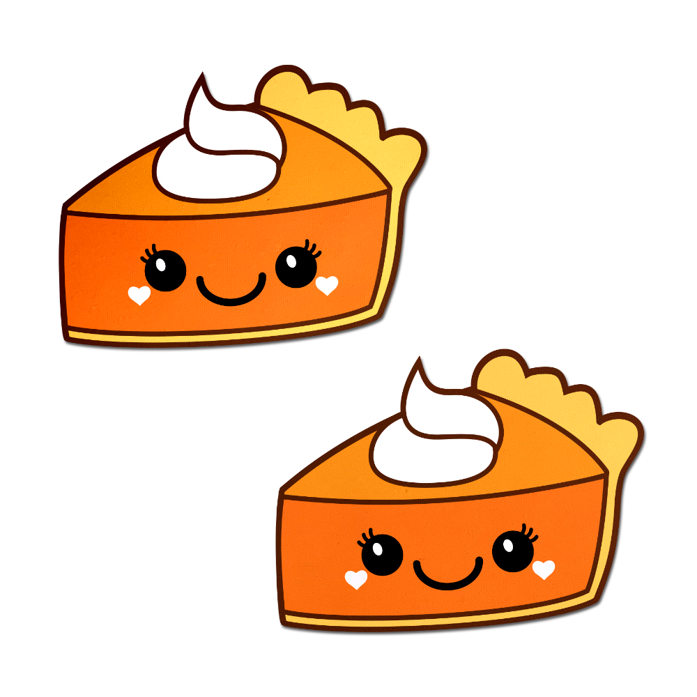 5-Pack: Pie: Happy Kawaii Pumpkin Pie Nipple Pasties by PasteaseĀ® o/s