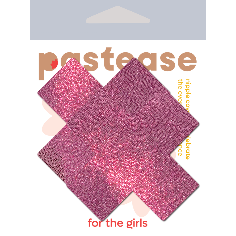 5-Pack: Plus X: Liquid Baby Pink Cross Nipple Pasties by Pastease® o/s