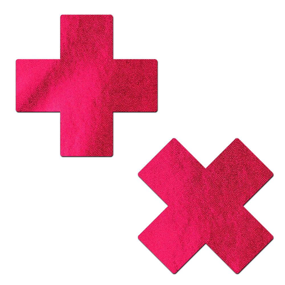 5-Pack: Plus X: Liquid Red Cross Nipple Pasties by Pastease® o/s