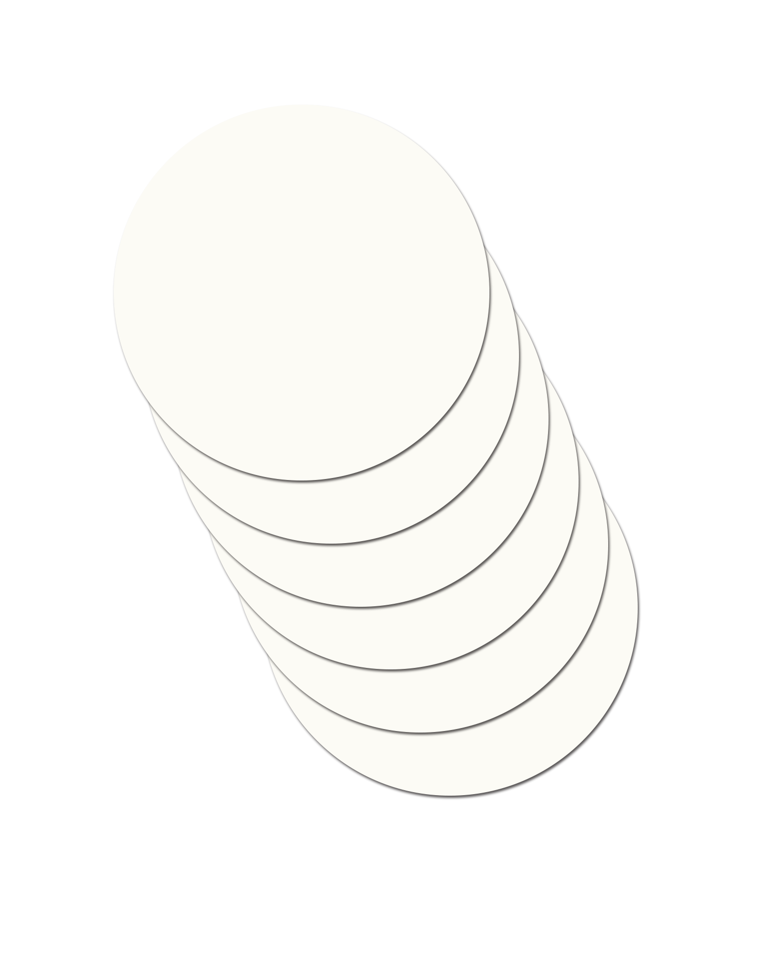 5-Pack: Refills 3" Circle: Three Pair Double Stick Shapes