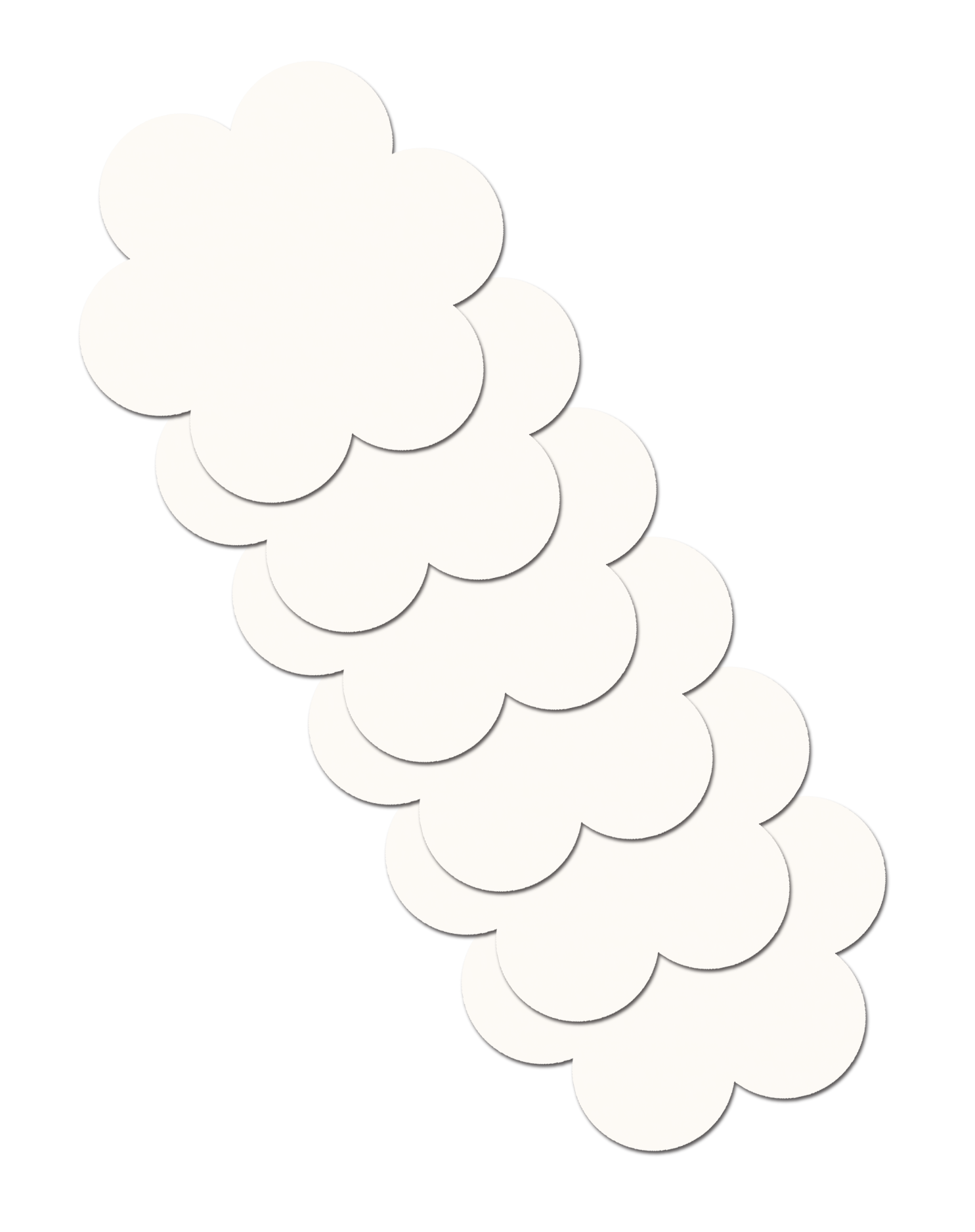 5-Pack: Refills Daisy: Three Pair Double Stick Shapes per Set