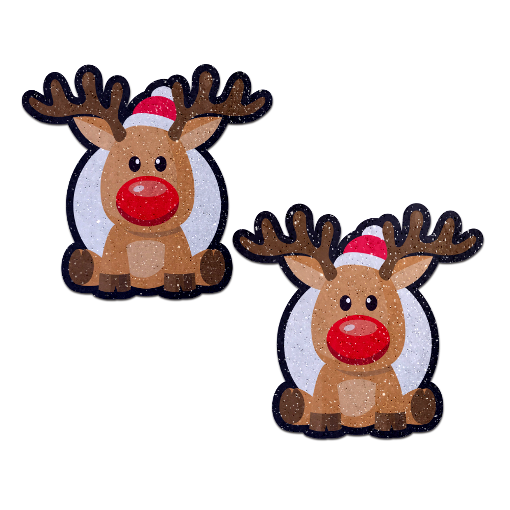 5-Pack: Reindeer: Red Nose Rudolph Nipple Pasties by Pastease®