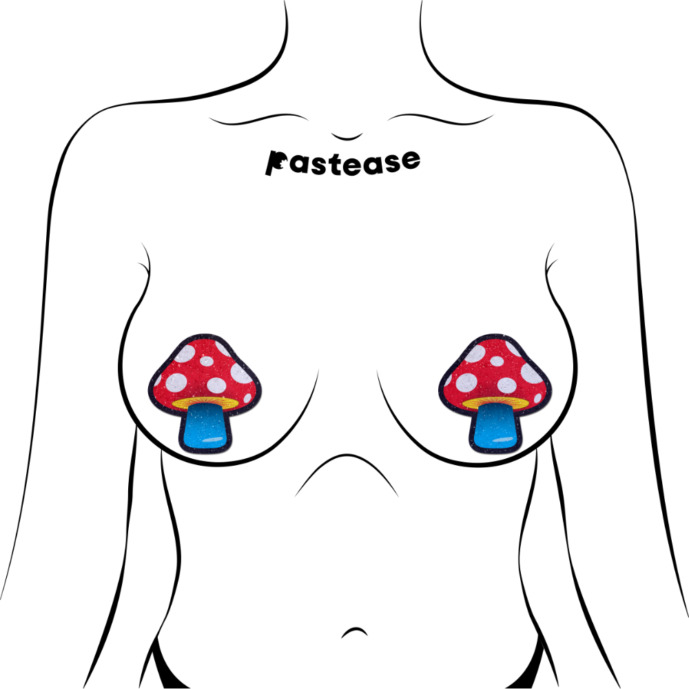 5 Pack: Mushroom: Colorful Shroom Nipple Pasties by Pastease®