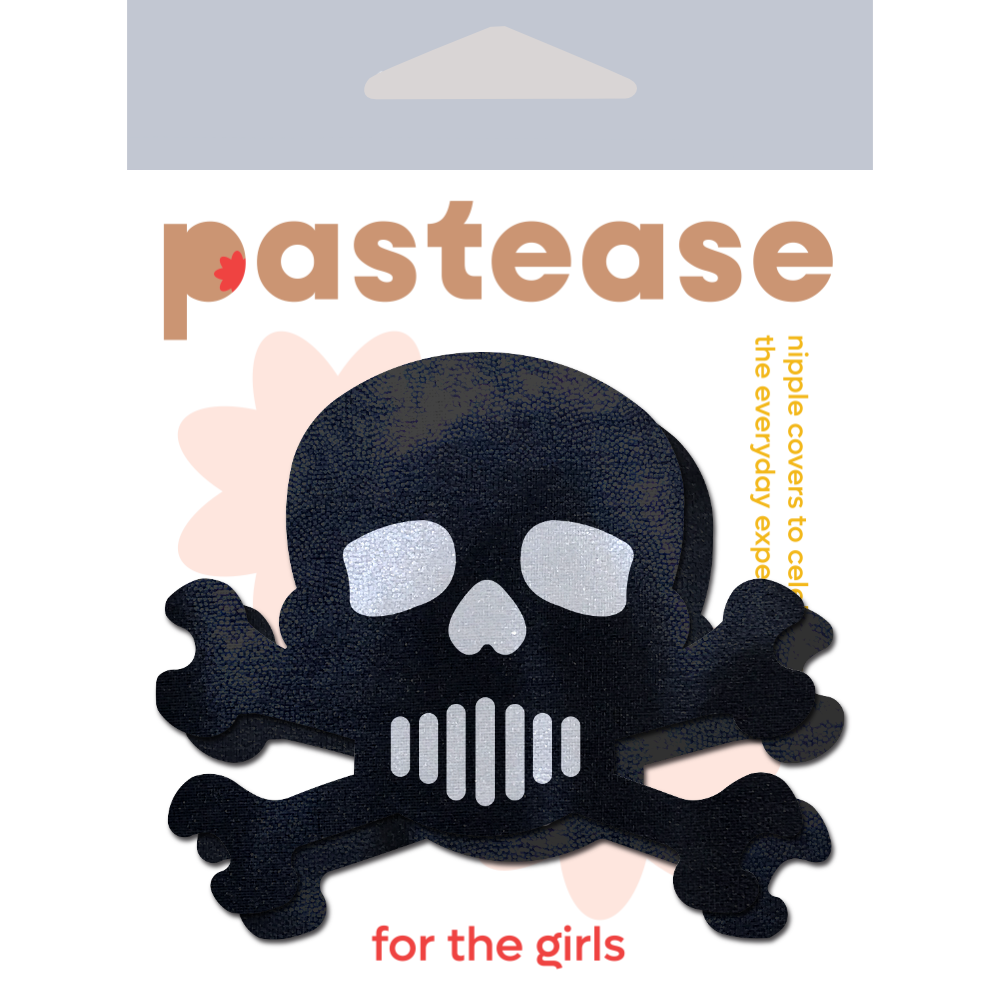 5-Pack: Skull: Black and White Skull & Crossbones Nipple Pasties by Pastease® o/s
