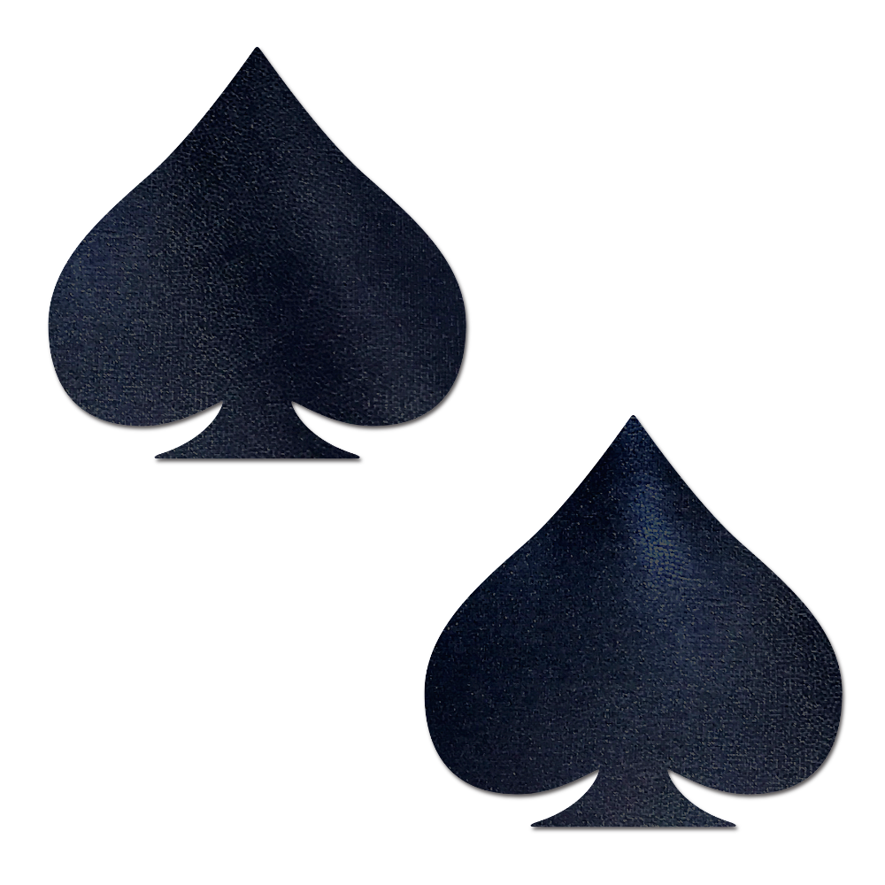 5-Pack: Spade: Liquid Black Spade Nipple Pasties by Pastease®