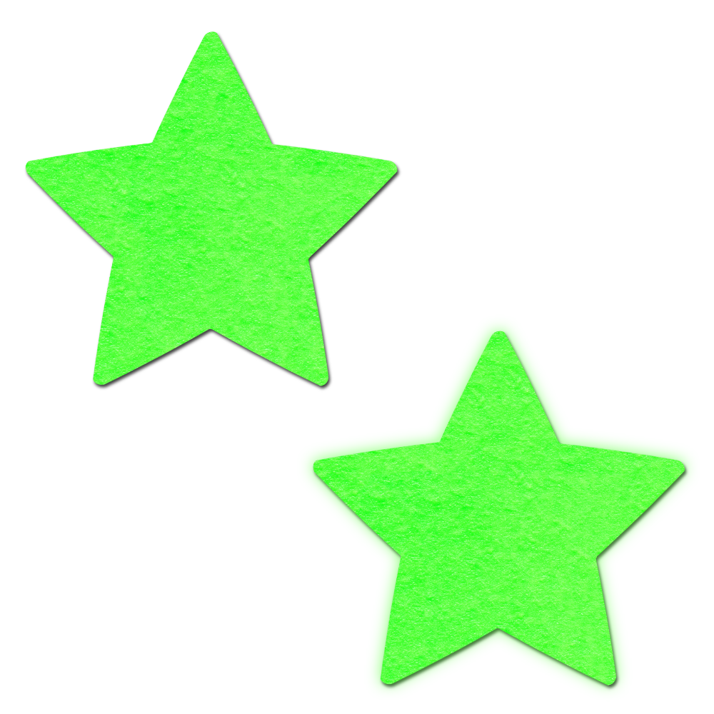 5-Pack: Star: Glow-in-the-Dark Star Nipple Pasties by Pastease® o/s