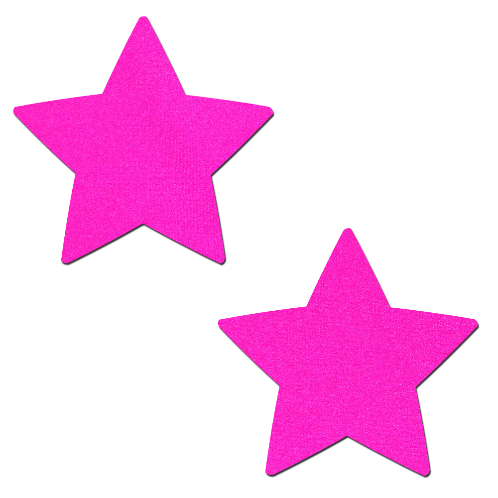 5-Pack: Star: Neon Pink Star Nipple Pasties by Pastease® o/s