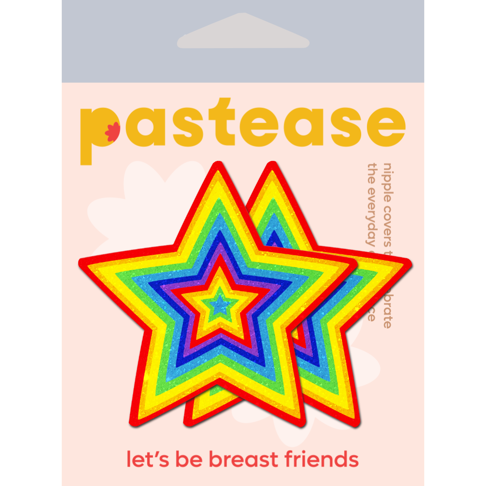 5-Pack: Star: Velvet Rainbow Pumping Nipple Pasties by Pastease® o/s