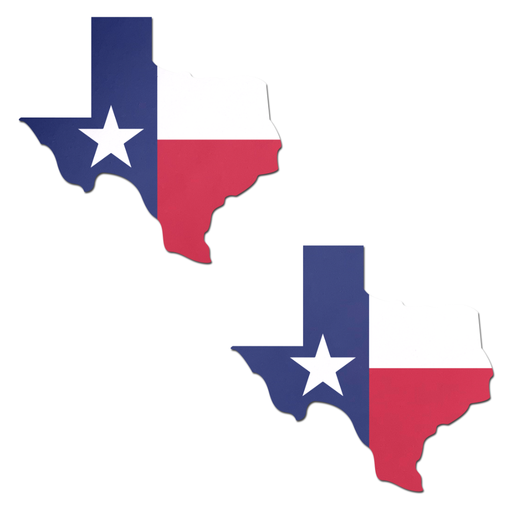 5-Pack: Texas Pastease with Lone Star Flag Pattern Nipple Pasties by Pastease® o/s