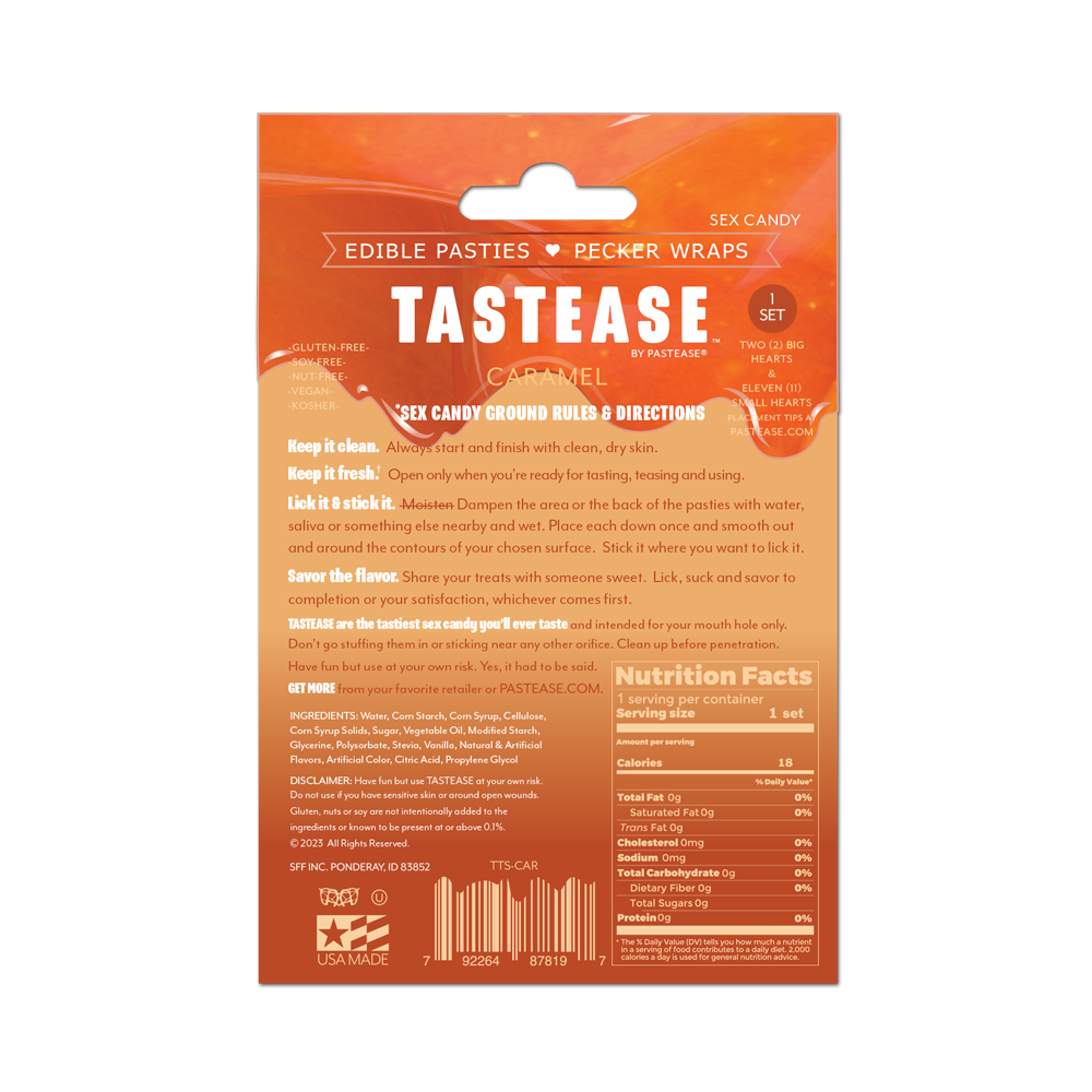 5 Pack: Tastease: Edible Pasties & Pecker Wraps in Caramel by Pastease®