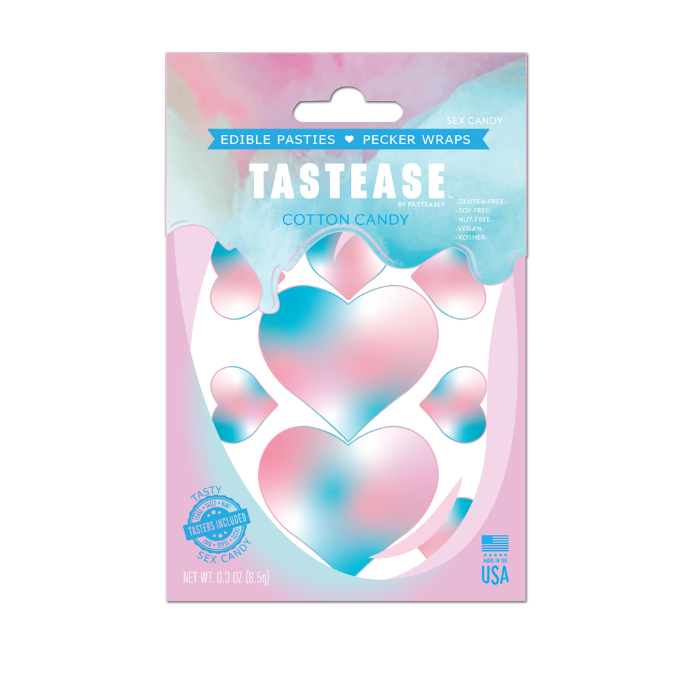 5 Pack: Tastease: Edible Pasties & Pecker Wraps in Cotton Candy by Pas