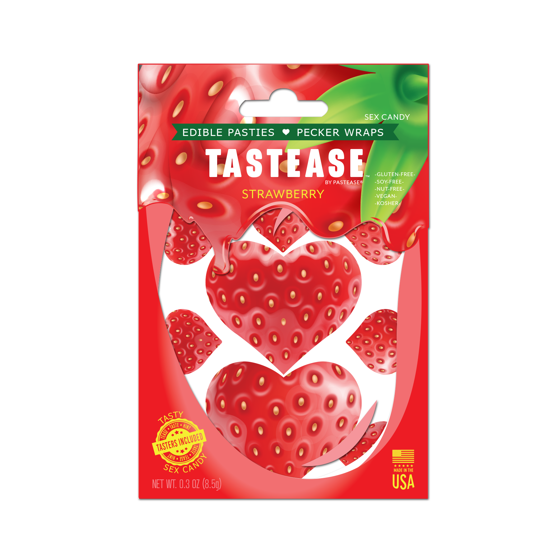 5 Pack: Tastease: Edible Pasties & Pecker Wraps Strawberry Candy by Pastease®