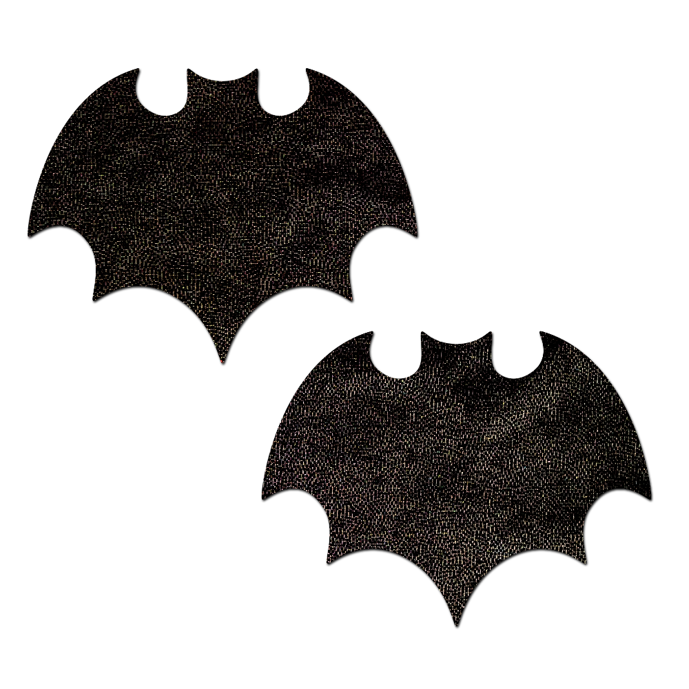 5-Pack: Vamp: Liquid Black Bat Nipple Pasties by Pastease® o/s